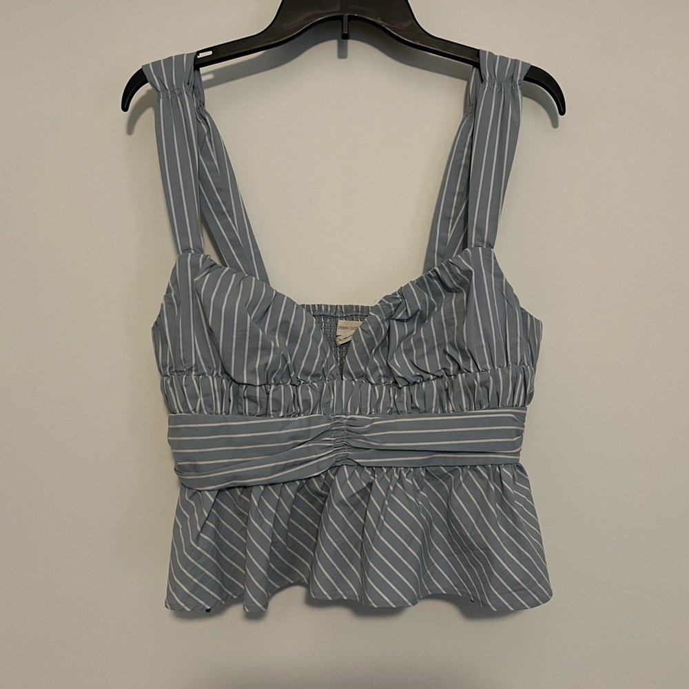 Urban outfitters size large striped crop tank